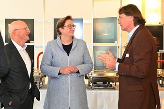 Klara Geywitz im Gespräch mit Ingo Malter und Bernd Hunger.