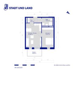 تصویر 2 Zimmer / 50,09 m² – 2 Zimmer Wohnung über 50m²! Nur mit WBS 100