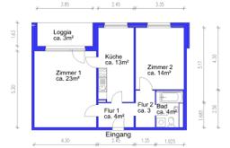تصویر 2 Zimmer / 65,29 m² – Gemütliche 2-Zimmerwohnung mit Balkon!