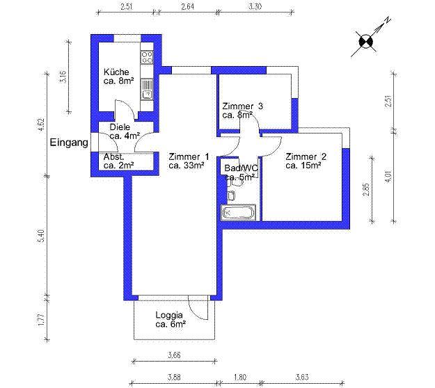 تصویر 3 Zimmer / 77,13 m² – Familientraum