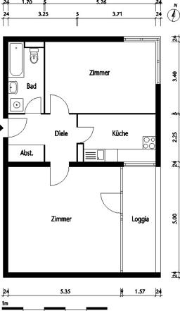 تصویر 2 Zimmer / 67,19 m² – Schicke Wohnung mit Balkon! **ab sofort**