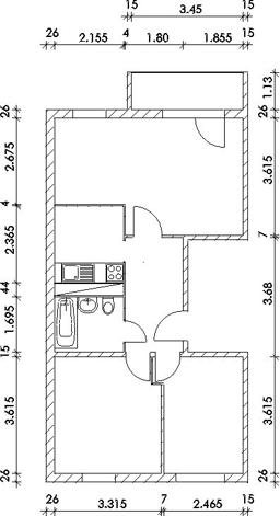 تصویر 3 Zimmer / 56,29 m² – Suhler Straße 42, 1.G RE
