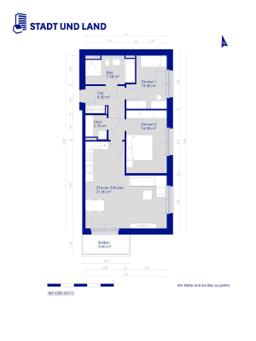 تصویر 3 Zimmer / 77,10 m² – Erstbezug, WBS 140 mit besonderem Wohnbedarf erforderlich!