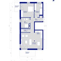 Muster-Grundriss 3-Zimmer-Wohnung