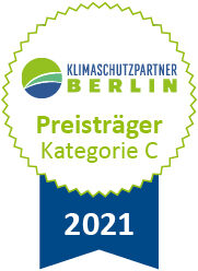 Klimasiegel: Klimaschutzpartner Berlin, Preisträger Kategorie C in 2021